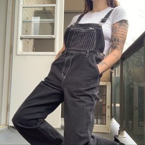 Vintage Black Denim Carpenter Overalls